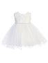 Baby Girls Multi Color Lace Bodice Rhinestone Wired Hem Flower Girl Dress 6M-24M - SophiasStyle.com